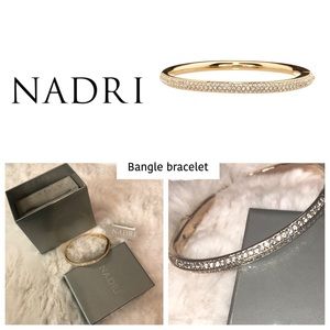 NADRI Pave Bangle Bracelet in Gold